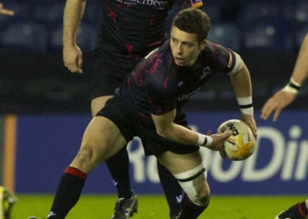 Sean Kennedy, helping his Edinburgh side to a win over eventual PRO12 finalists Ulster earlier this year. Picture: SNS