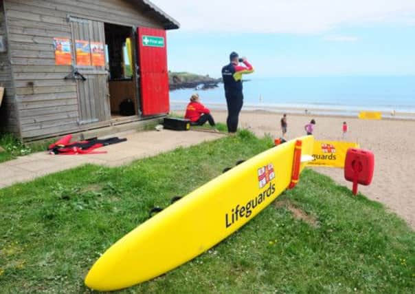 The beach hut, where the two lifeguards are based, is in a prime spot. Picture: Ian Rutherford
