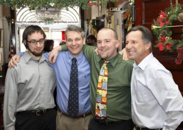 Storm chasers Tim Samaras, right, his son Paul Samaras, left, and Carl Young, second left, died after being caught up in the Oklahoma tornado. Picture: Getty