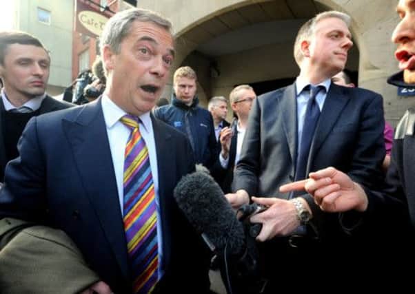 Nigel Farage is interviewed during his visit to Edinburgh last month. Picture: Jane Barlow