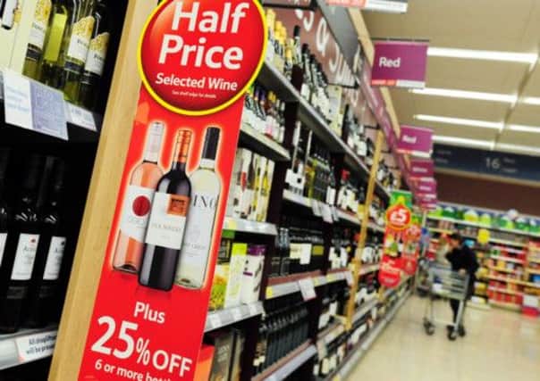 Alcohol legislation has had minimum impact on large supermarkets, according to a report. Picture: PA