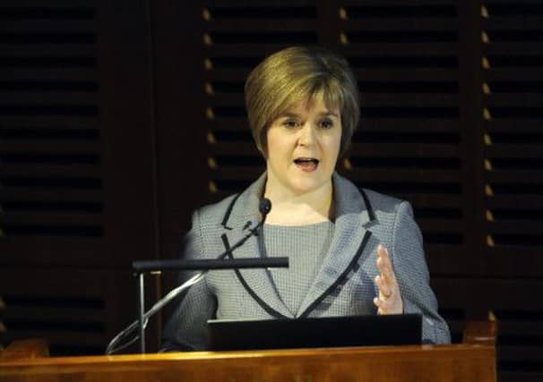 Deputy First Minister Nicola Sturgeon speaking at the Scotsman conference. Picture: Julie Bull