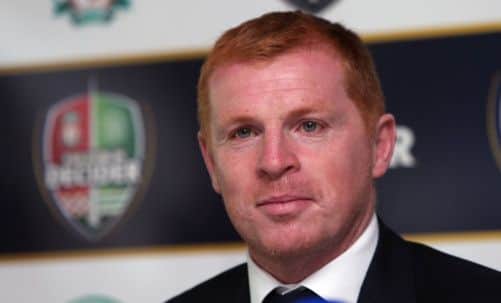 Neil Lennon was relaxed in Dublin yesterday as he promoted Celtics match against Liverpool. Picture: PA