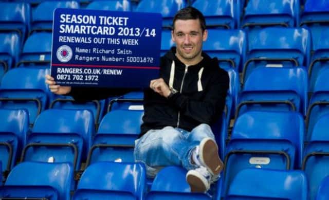 Nicky Clark promotes Ibrox season tickets yesterday and predicts a successful season ahead. Picture: SNS