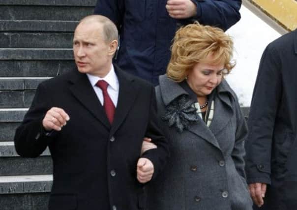 Vladimir Putin and his rarely-seen wife Lyudmila are to divorce. Picture: AP