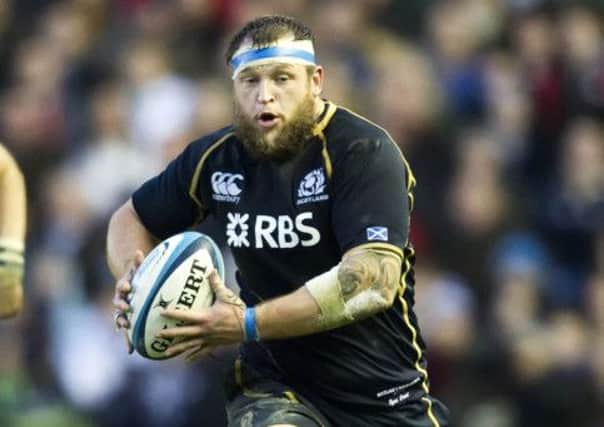 Ryan Grant in action for Scotland in the EMC Autumn Test Series match against South Africa in November 2012. Picture: SNS
