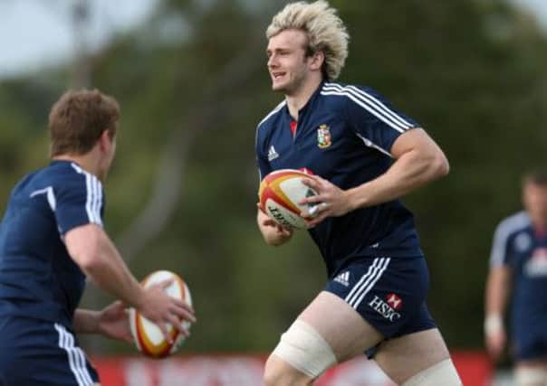 British and Irish Lions' Richie Gray during a training session. Picture: PA