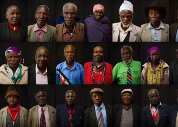 Portraits of some of the Mau Mau veterans. The British government has agreed compensation for their mistreatment. Picture: Getty