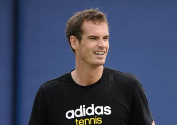 Andy Murray training earlier today. Picture: Getty