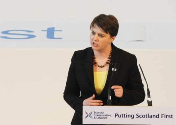 Scottish Conservative leader Ruth Davidson MSP addresses the conference. Picture:  Neil Hanna