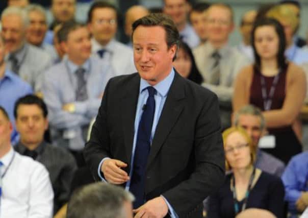 David Cameron on a recent trip to Glasgow. Picture: Robert Perry