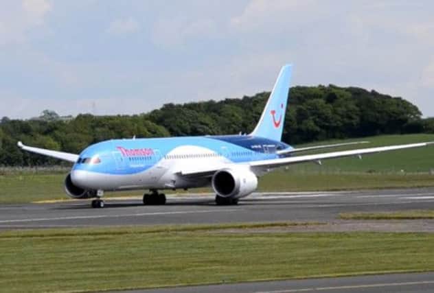 The Boeing 787 Dreamliner making test flights at Prestwick Airport. Picture: Complimentary