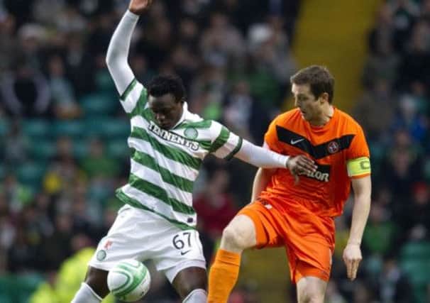 Victor Wanyama, pictured above in action against Dundee United, suffered an injury while playing for his country.  Picture: SNS