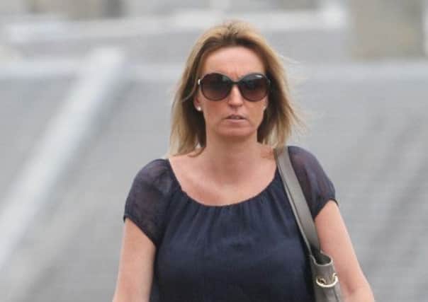 Estranged wife of Craig WHyte, Kim, arrvies in court to give evidence. Picture: Peter Jolly