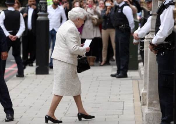 The Queen arrives at the London Clinic to visit the Duke of Edinburgh. Picture: PA