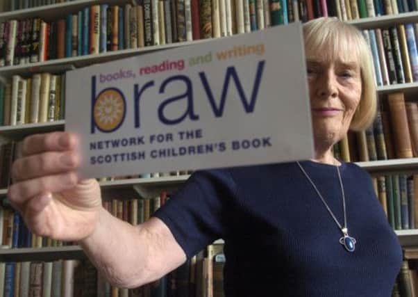 Author Joan Linguard with a novel use of the word braw. Picture: Toby Williams