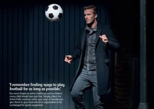 David Beckham features in the new advert campaign for Sainsbury's. Picture: complimentary