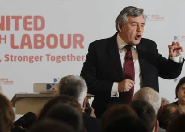 Former prime minister Gordon Brown speaks at the United With Labour launch. Picture: PA