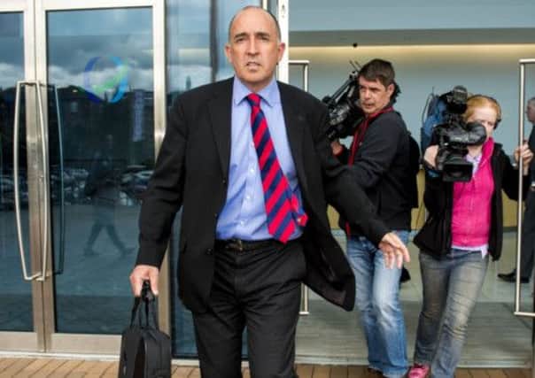 Hearts managing director David Southern leaves Hampden yesterday. Picture: SNS