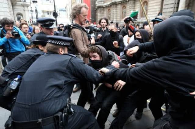 Police and protesters clashed in London this week in the run-up to the G8 summit. Picture: Reuters