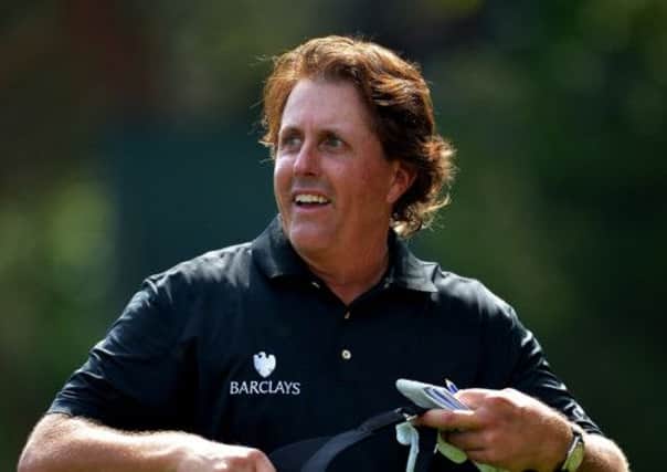 'Lefty' helped himself to three-under 67 before play was suspended. Picture: Getty