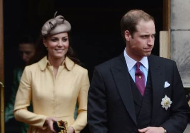 The Duke & Duchess of Cambridge at the installation of Prince William as a Knight of the Thistle. Picture: Neil Hanna