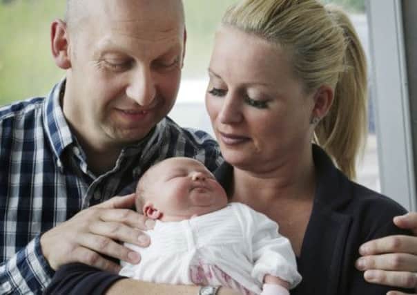 Baby Eva, the first baby conceived using the EEVA test. Picture: PA