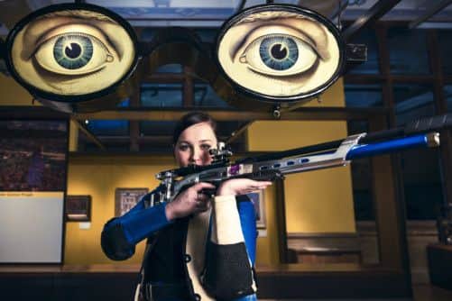 Jen McIntosh struck gold in Delhi and aims to repeat the feat at the Commonwealth Games  with a little help from her wee sister. Picture: Contributed