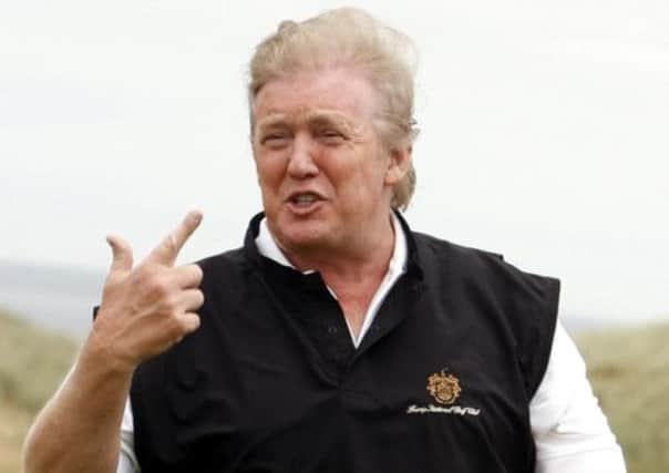 Donald Trump on his Menie golf course. Picture: PA