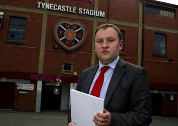 Ian Murray, chairman of the Foundation of Hearts, addressed the media at Tynecastle last night. Picture: SNS