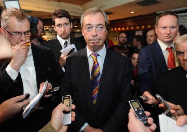 UKIP leader Nigel Farage was back in Scotland for Question Time this week. Picture: Jane Barlow