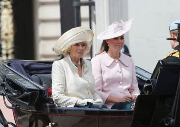 Camilla, Duchess of Cornwall, alongside the Duchess of Cambridge Kate Middleton. Picture: Getty
