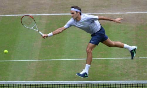 Roger Federer edged closer to his first tournament win of the season when he came from a set down to beat defending champion Tommy Haas. Picture: Getty