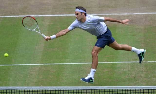 Roger Federer edged closer to his first tournament win of the season when he came from a set down to beat defending champion Tommy Haas. Picture: Getty