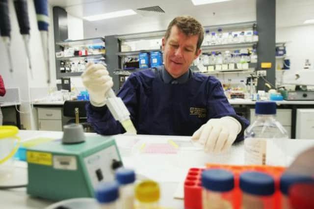 Professor Ian Frazer in his laboratory in Brisbane, Australia, where he carries out pioneering work on cancer vaccines.  Picture: Getty