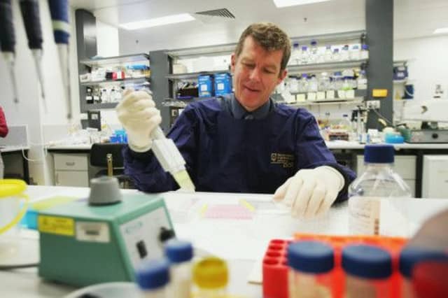 Professor Ian Frazer in his laboratory in Brisbane, Australia, where he carries out pioneering work on cancer vaccines. Picture: Getty