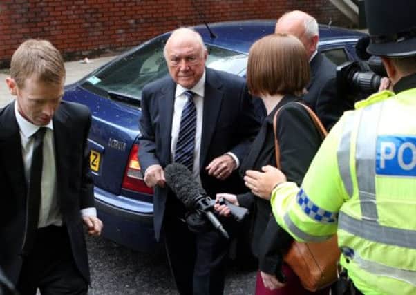 Stuart Hall arrives at Preston Crown Court. Picture: PA