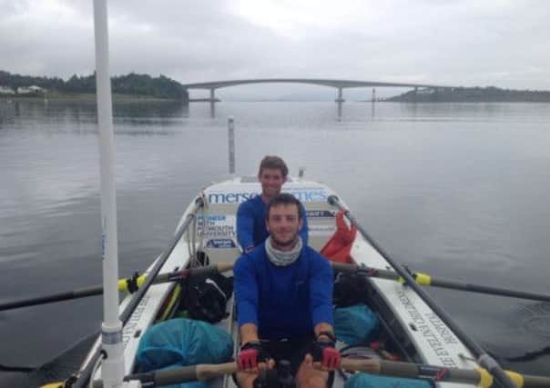Gavin Sheehan and James Plumley reach Skye Bridge. Picture: onEdition