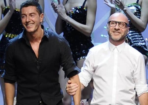 Stefano Gabbana, left, and Domenico Dolce have been convicted of tax evasion. Picture: Getty