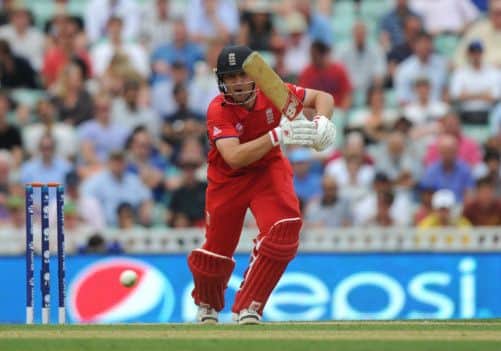 Jonathan Trott strokes the ball away in his knock of 82no. Picture: PA