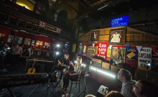 Folk-rock duo Slow Club play at the Brittania Panopticon in Glasgow. Picture: Contributed