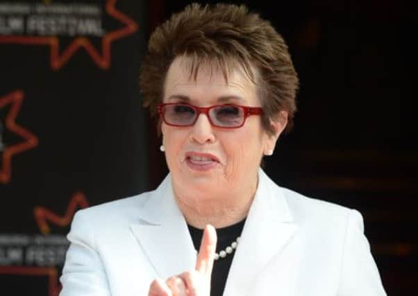 Billie Jean King arrives at The Dominion Cinema for the screening of The Battle of The Sexes. Picture: Neil Hanna