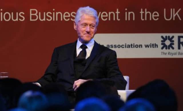Former US president Bill Clinton gave a speech at the Scottish Business Awards at the EICC, Edinburgh. Picture: Jane Barlow