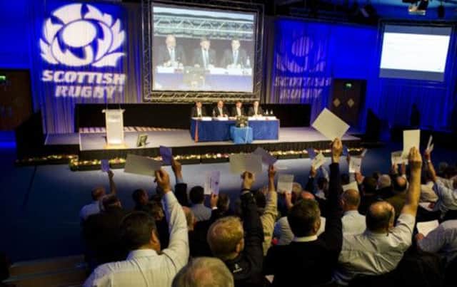 The SRU's AGM yesterday saw a number of important decisions made  including reconstruction of Championship Leagues A and B. Picture: SNS