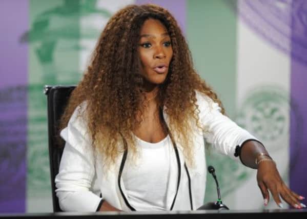 Serena Williams speaks at a press conference held at the All England Club on the eve of Wimbledon. Picture: PA