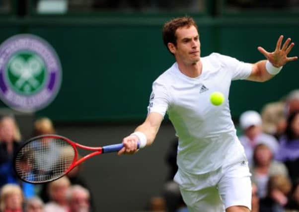 Andy Murray in action against Benjamin Becker. Picture; PA