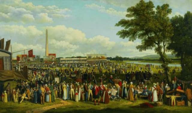 John Knox's painting of 19th century holiday revellers on Glasgow Green