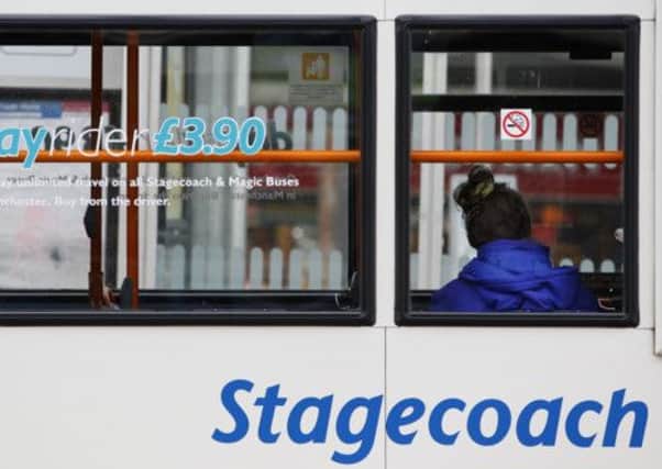A Stagecoach bus. The company is pondering a move for the east coast rail franchise. Picture: PA