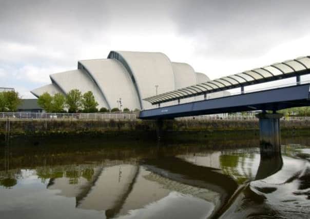 The Clyde Auditorium, also known as the Armadillo, on the banks of the River Clyde. Picture: TSPL