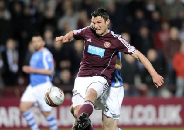 Hearts striker John Sutton has been made redundant by the club. Picture: Phil Wilkinson